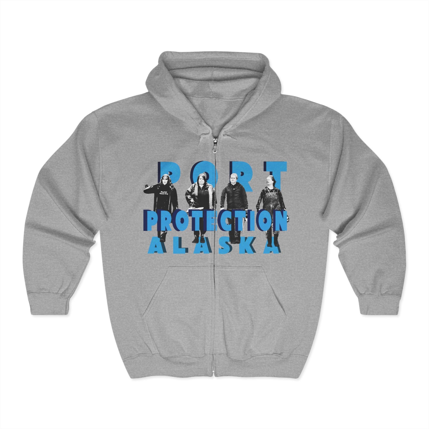 Hoodie - Port Protection Baddies Full Zip Blue