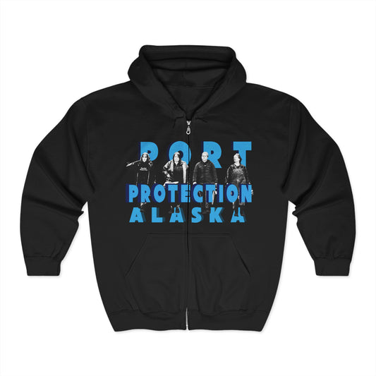 Hoodie - Port Protection Baddies Full Zip Blue