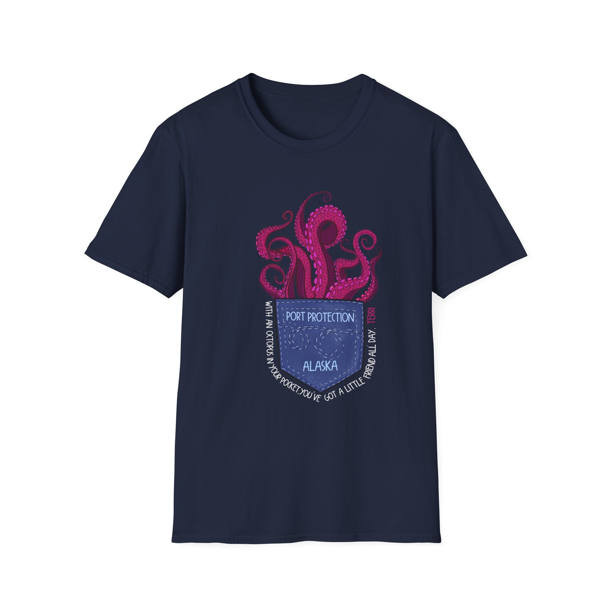 Octopus in my pocket Unisex Softstyle T-Shirt