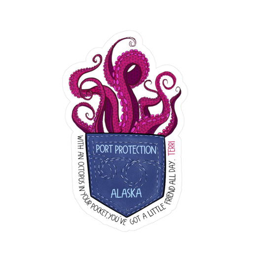 Terri Says series stickers! Octopus in my pocket.