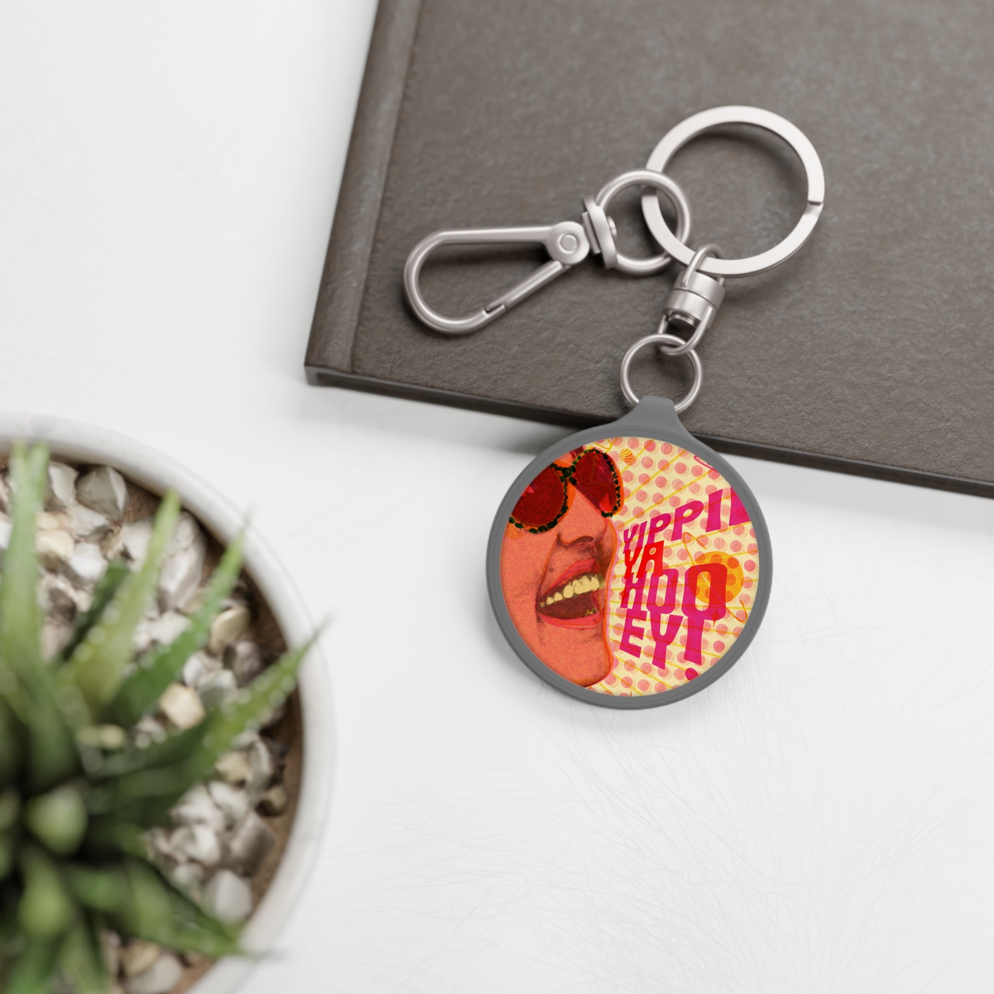 'Yippee Ki-Yay!' Round Keyring