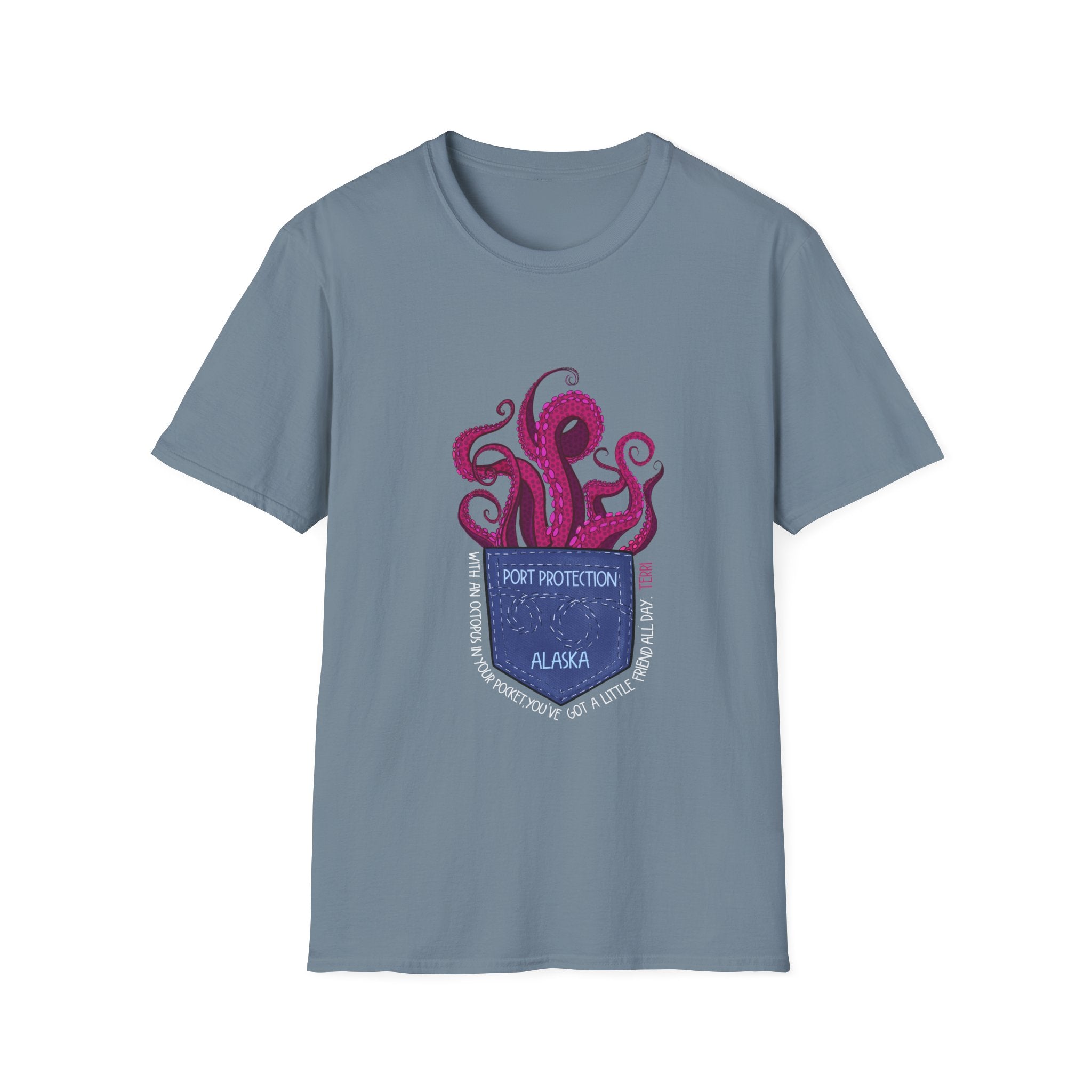 Octopus in my pocket Unisex Softstyle T-Shirt