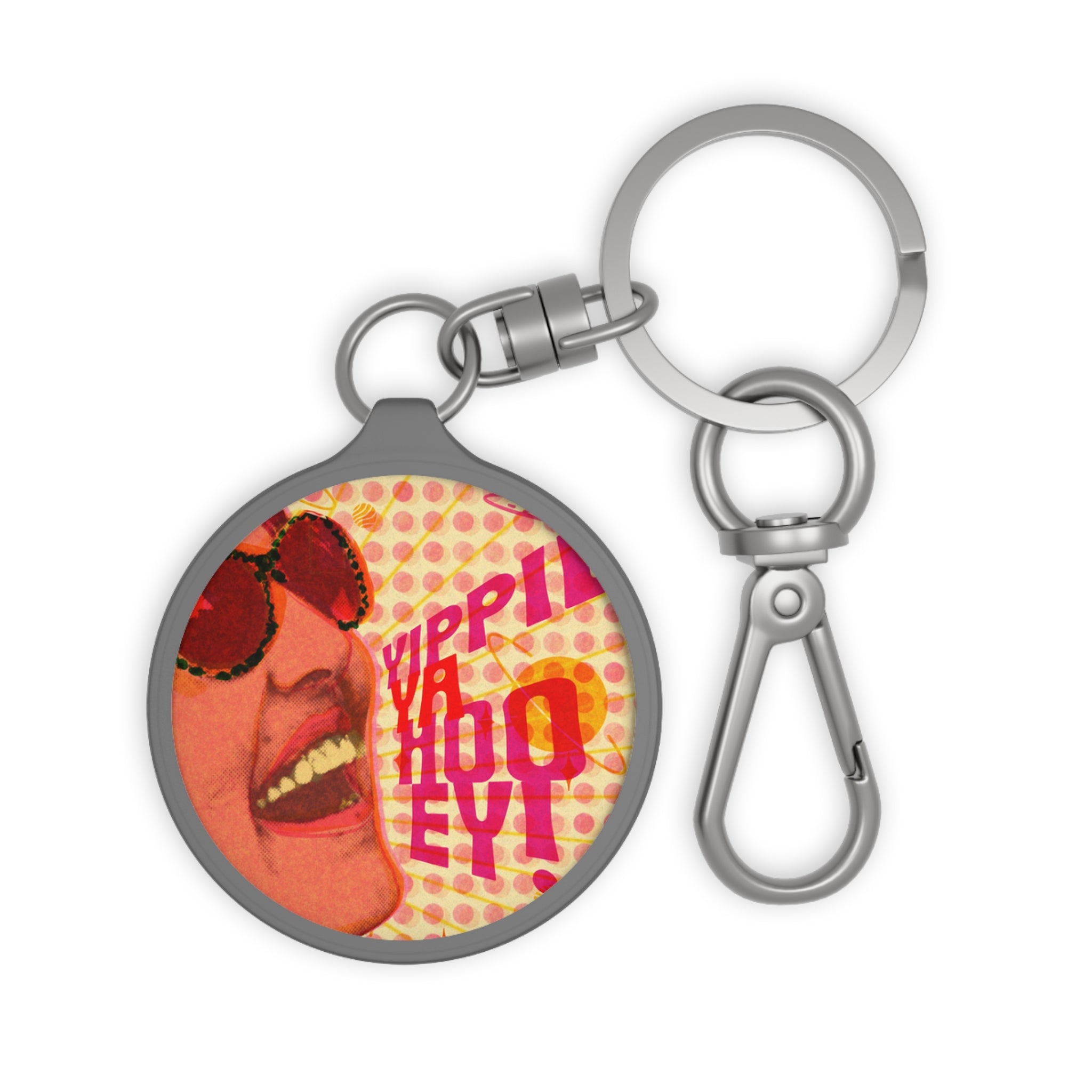 'Yippee Ki-Yay!' Round Keyring