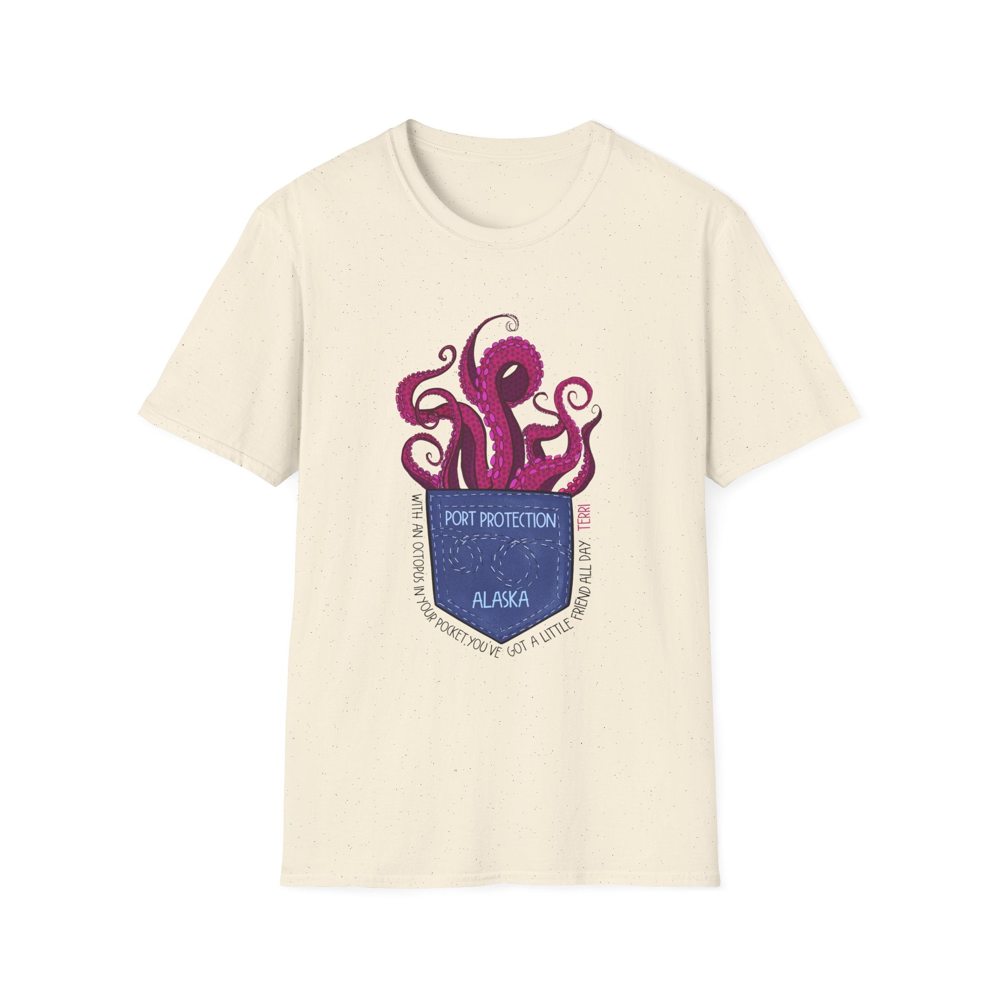 Octopus in my pocket Unisex Softstyle T-Shirt