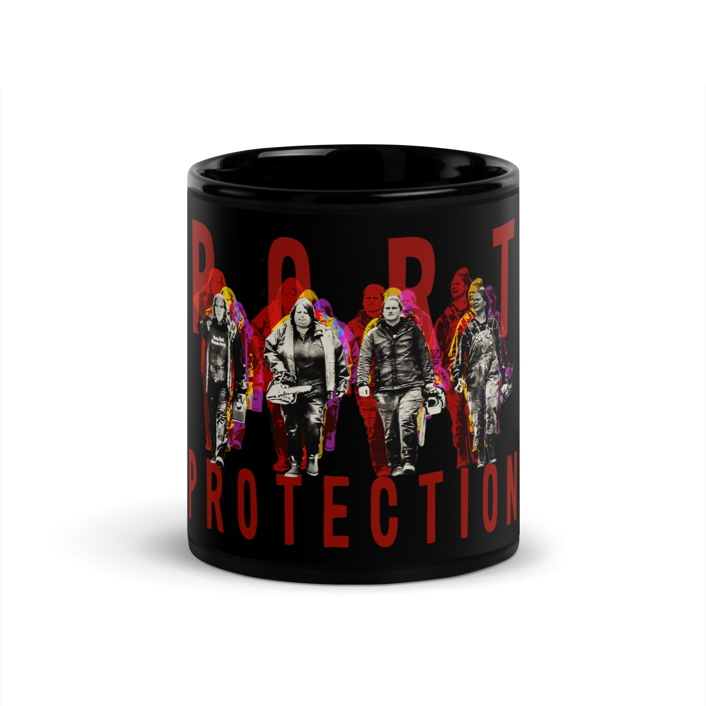 Port Protection B@d@ss Ladies Black Glossy Mug