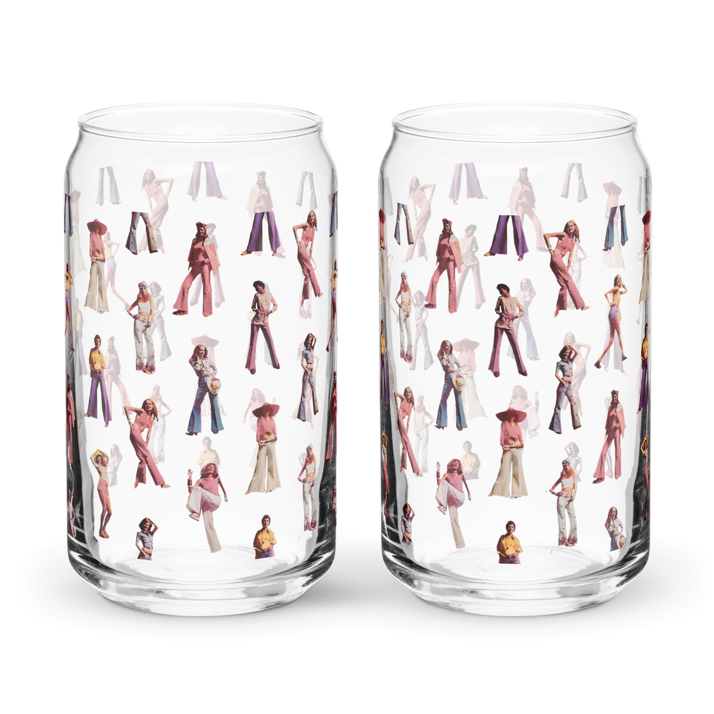 70’s Fashion Ladies Can-shaped glass