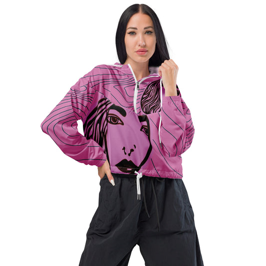 Lady Face Designs Women’s cropped windbreaker