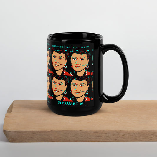 Elizabeth Peratrovich Day Black Glossy Mug