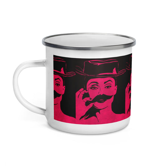 Lady-stache Enamel Mug