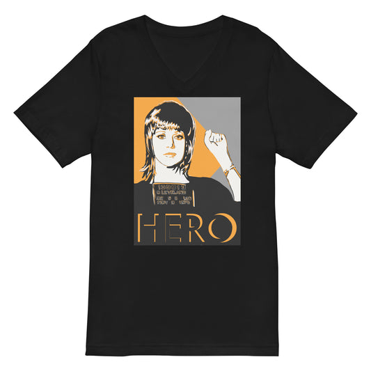 Jane Fonda Hero Unisex Short Sleeve V-Neck T-Shirt